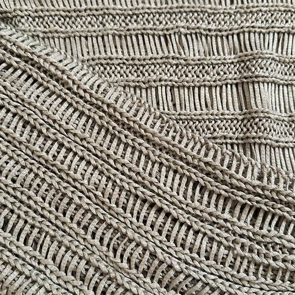 Brandy Melville Tan Crochet Sweater - Size M - Picture 3 of 3